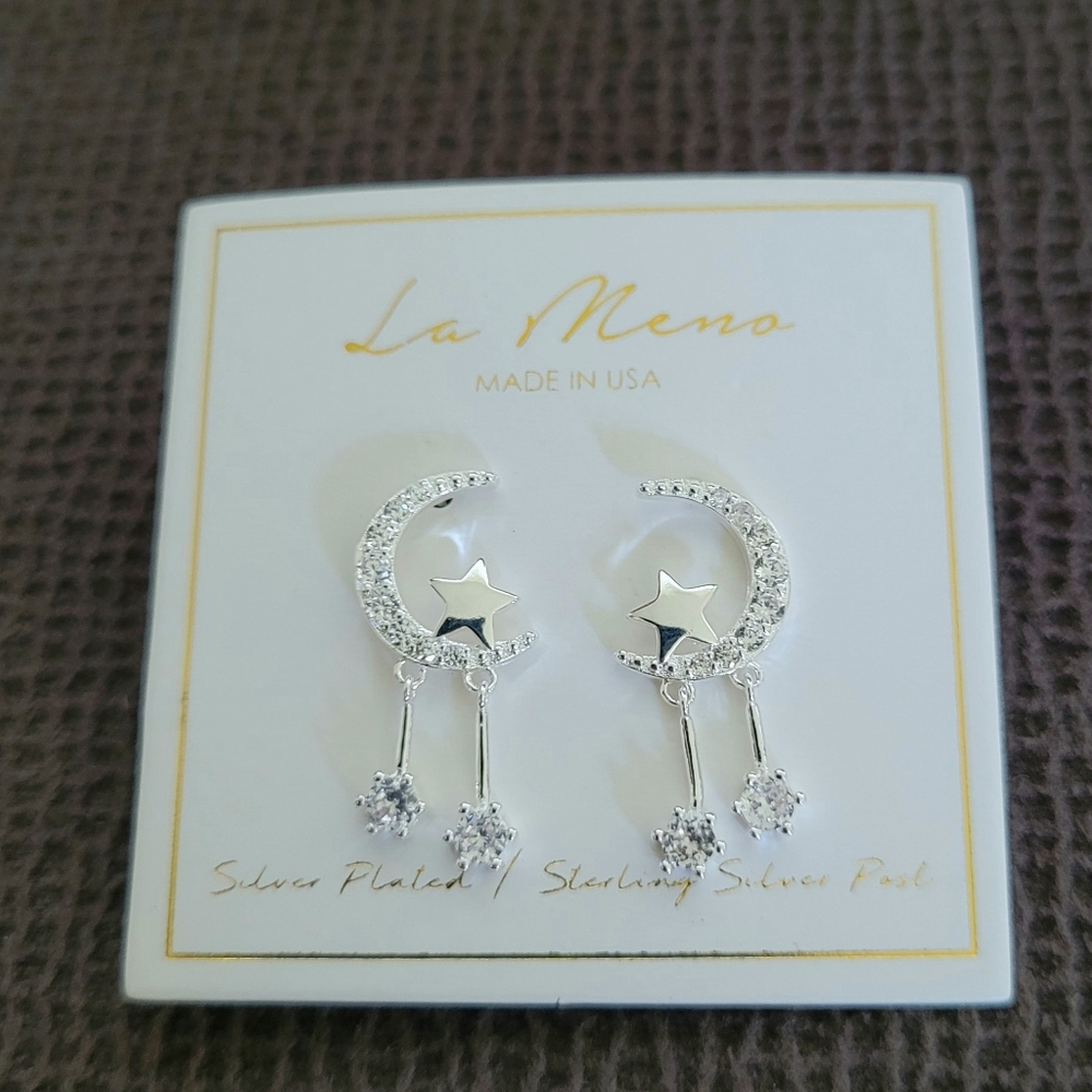 La Meno Silver🤍 Starling🌠 Earrings - Picture 13 of 15